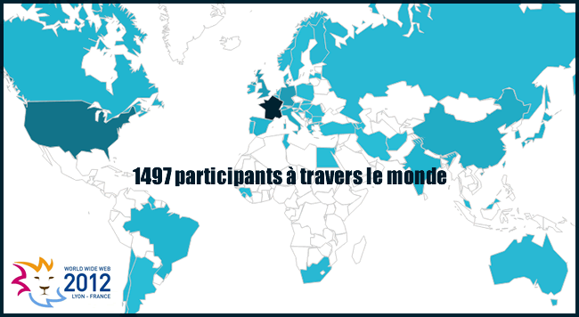 Les participants du WWW2012 à travers le monde